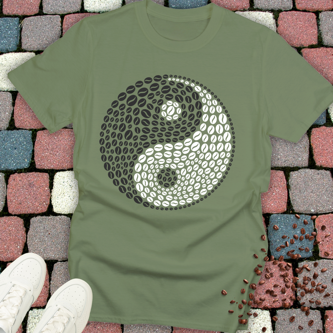 Yin Yang Coffee Bean T-Shirt