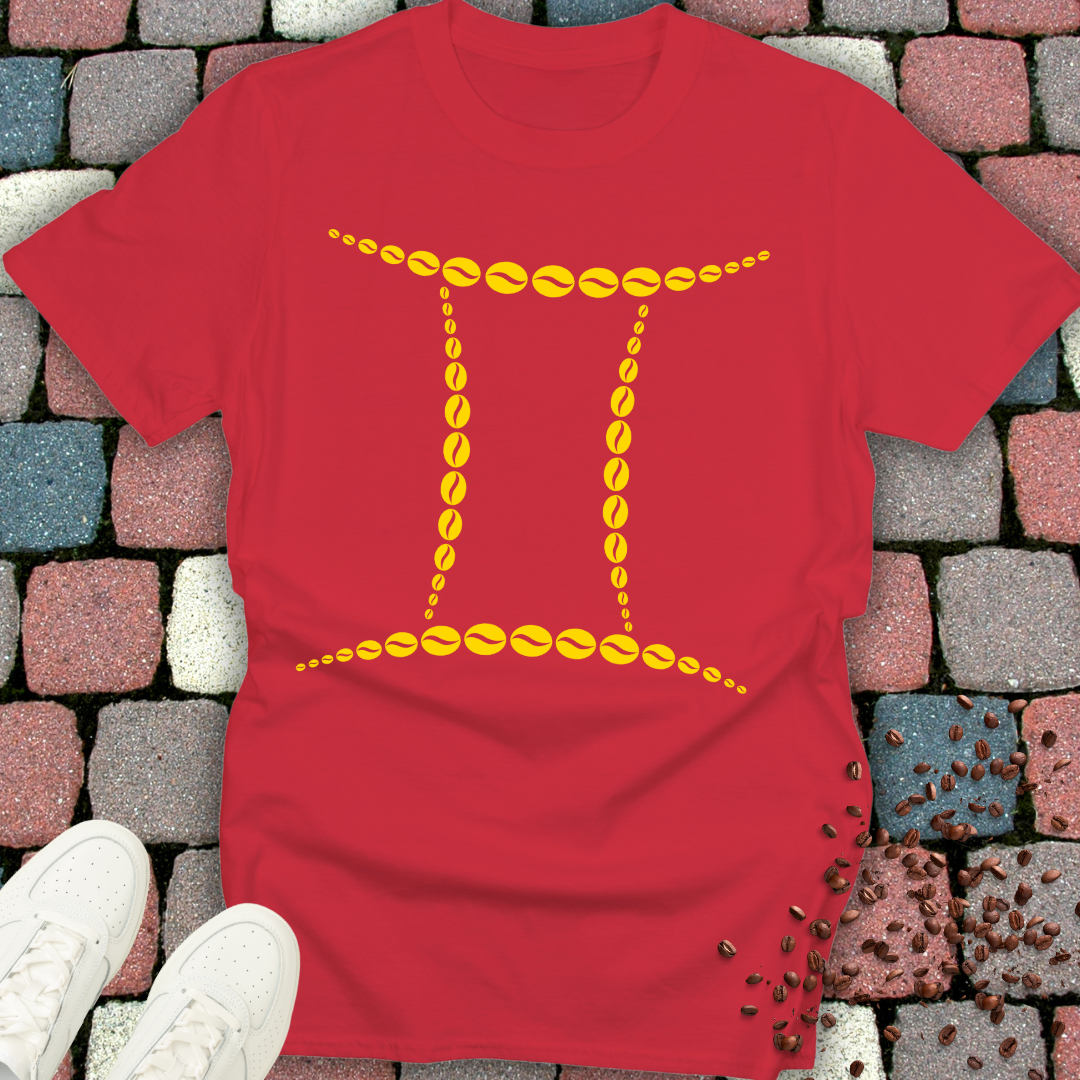 Gemini Zodiac Sign Coffee Bean T-Shirt