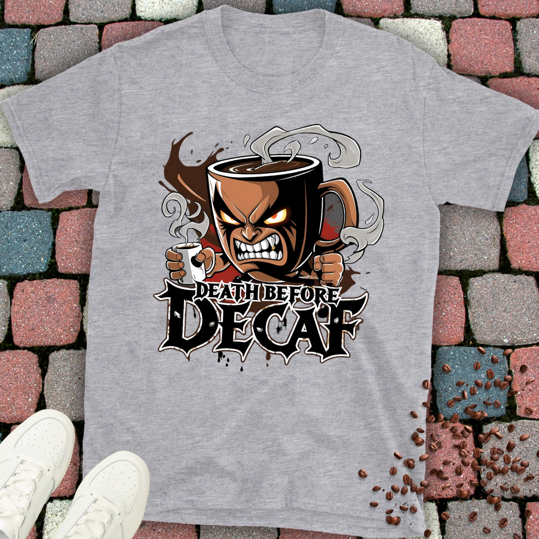 Death Before Decaf Coffee T-Shirt