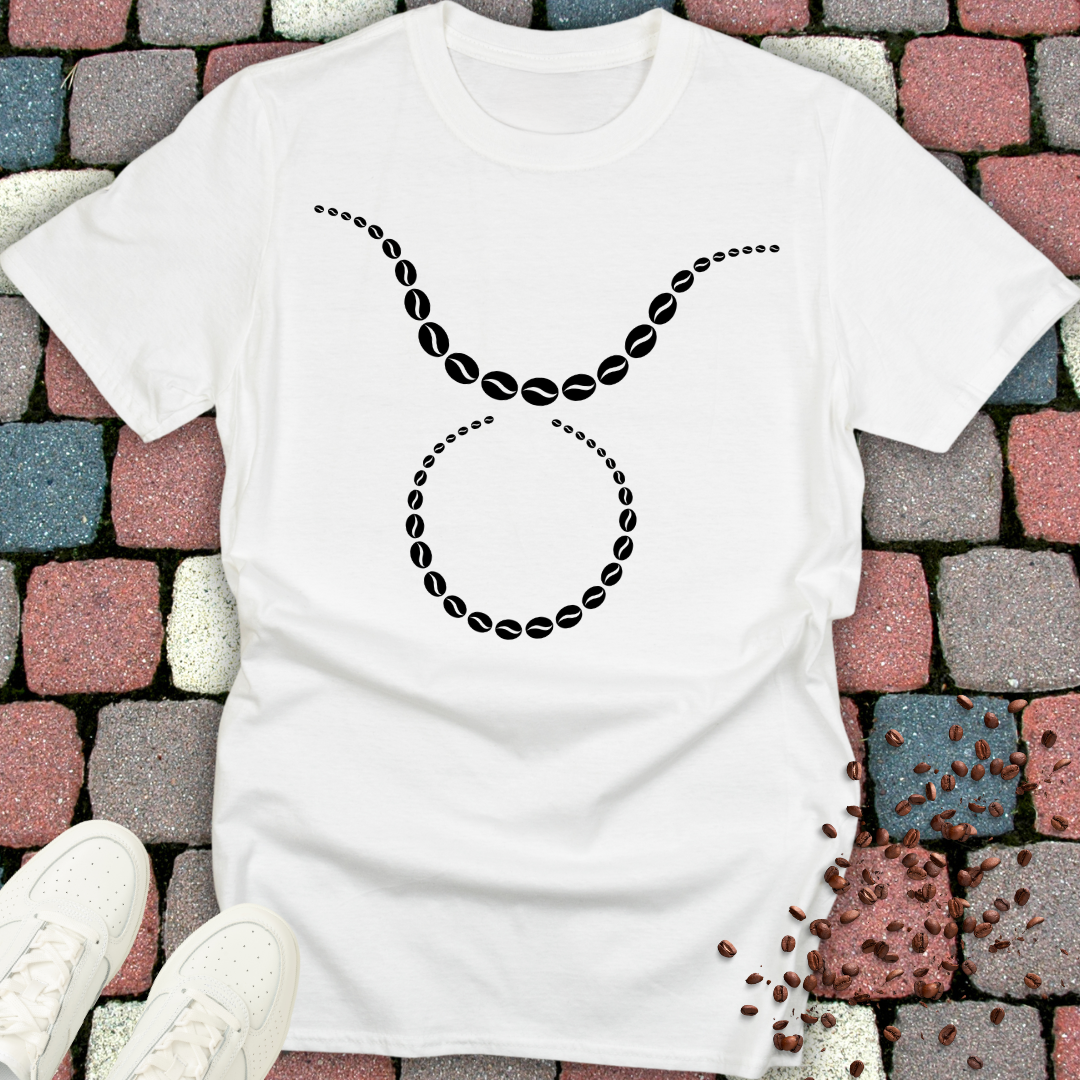 Taurus Zodiac Unisex Tee with Coffee Beans Design