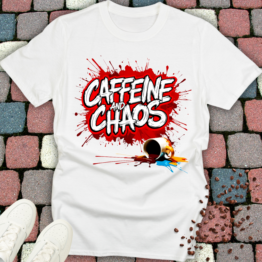 Caffeine and Chaos Unisex T-Shirt
