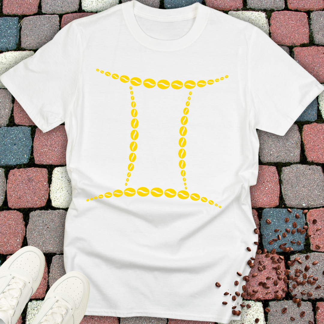 Gemini Zodiac Sign Coffee Bean T-Shirt