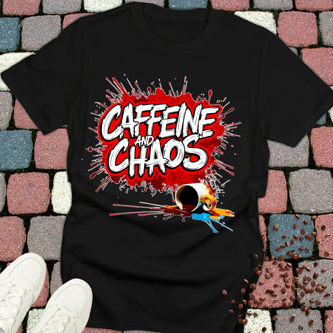 Caffeine and Chaos Unisex T-Shirt