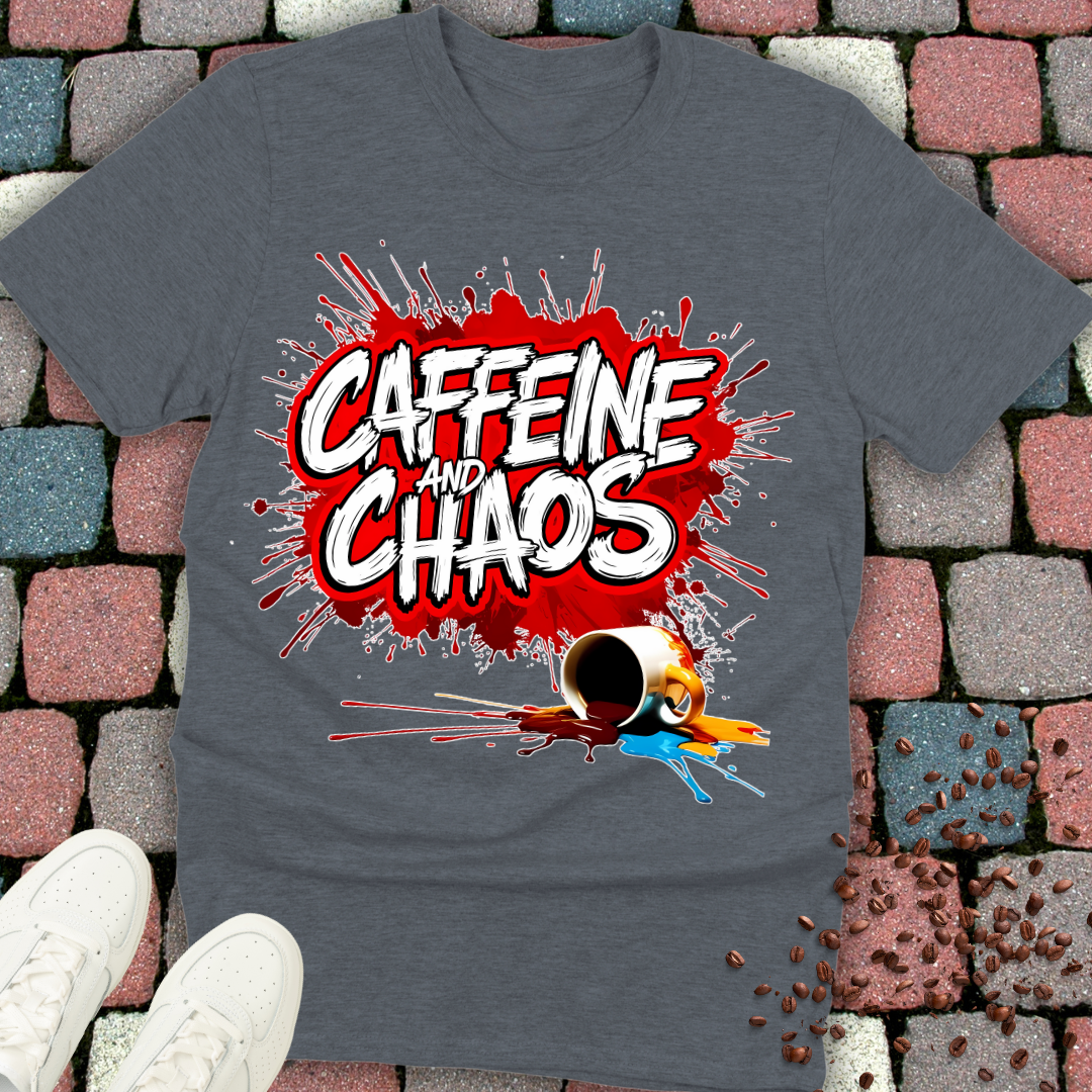 Caffeine and Chaos Unisex T-Shirt