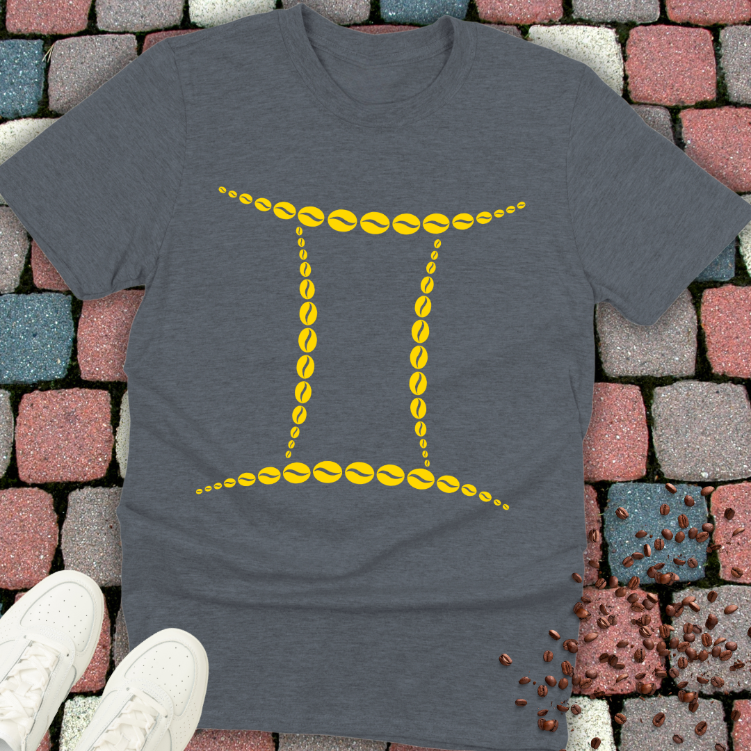 Gemini Zodiac Sign Coffee Bean T-Shirt