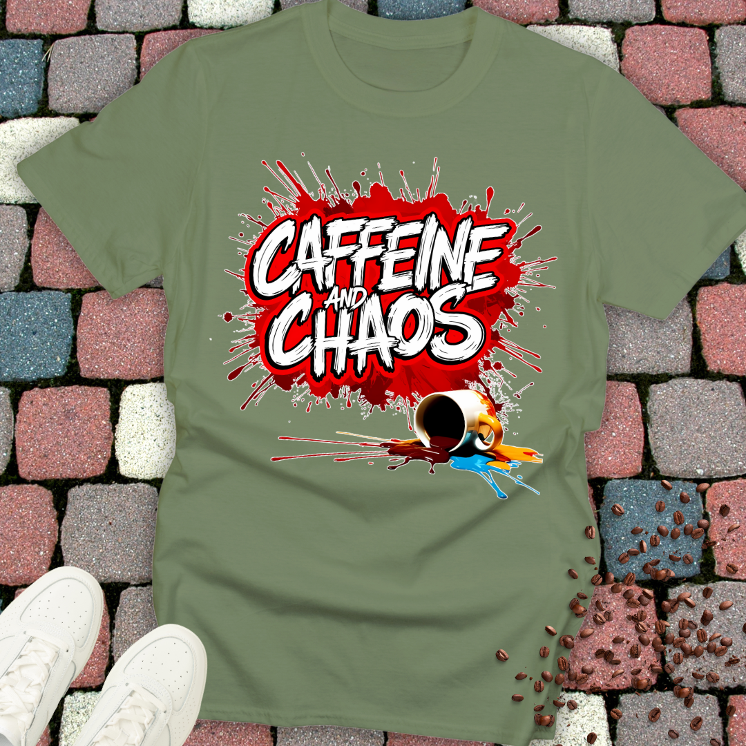Caffeine and Chaos Unisex T-Shirt