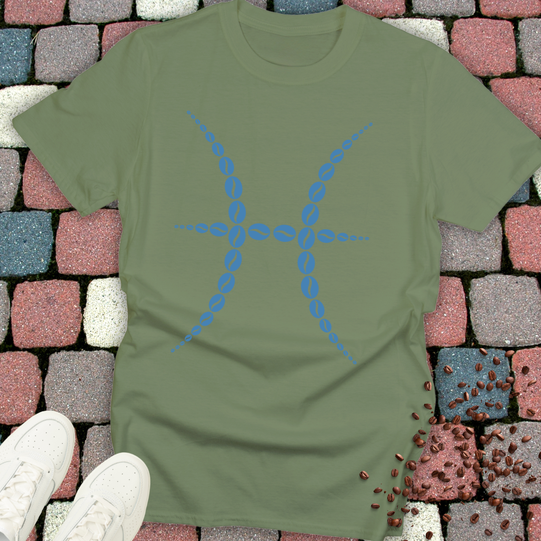 Pisces Zodiac Sign Coffee Bean T-Shirt