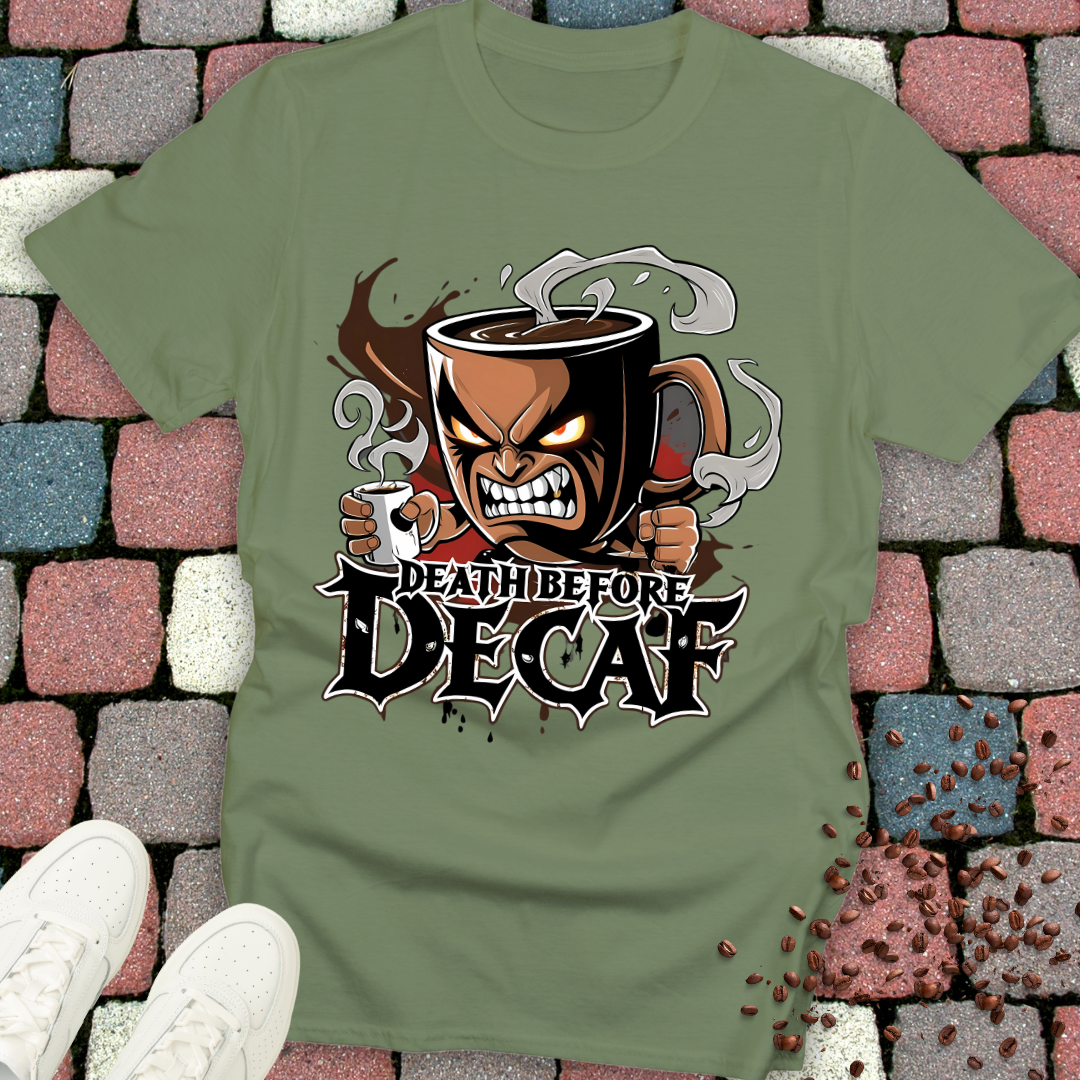 Death Before Decaf Coffee T-Shirt