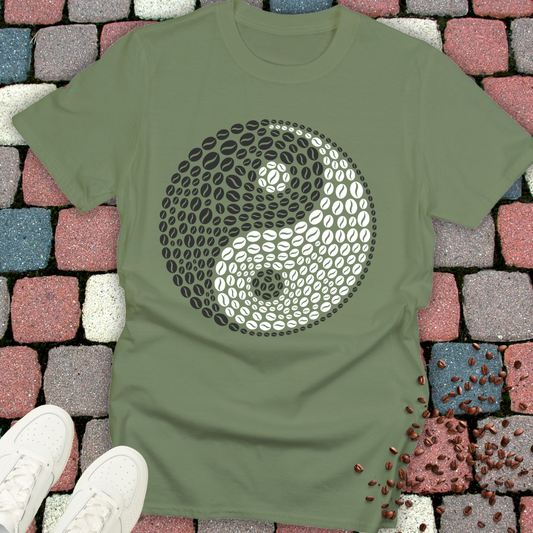 Yin Yang Coffee Bean T-Shirt