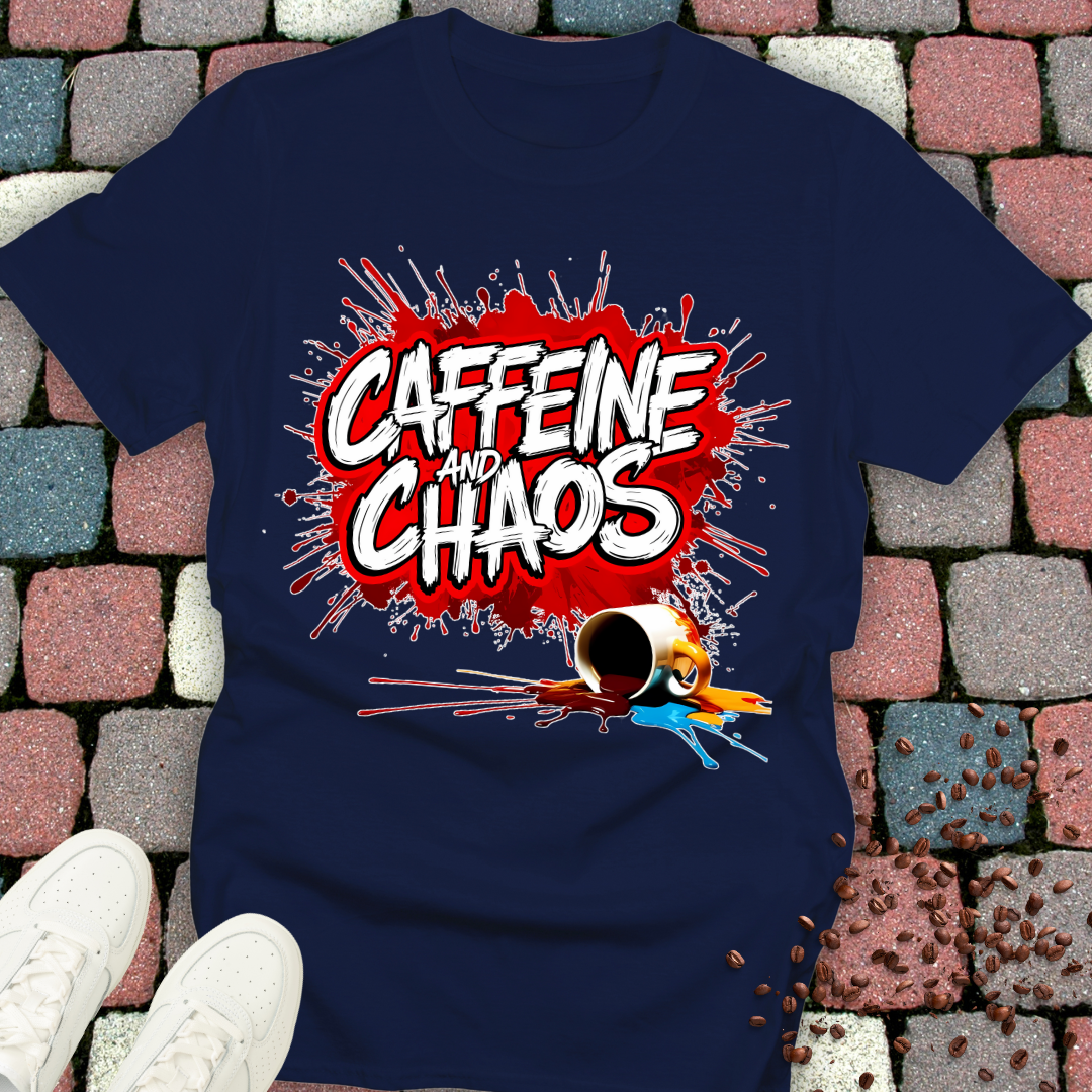 Caffeine and Chaos Unisex T-Shirt