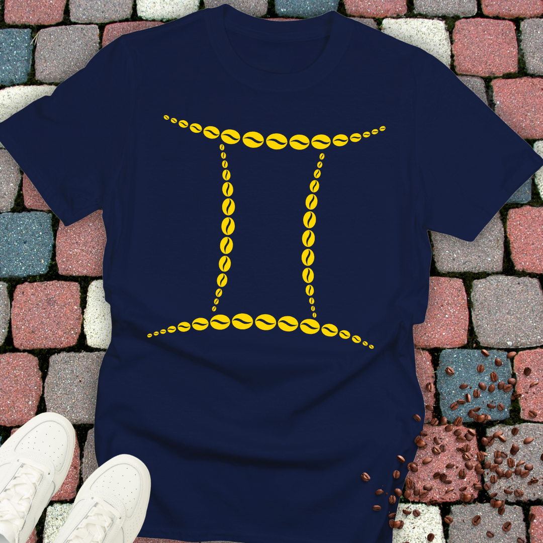 Gemini Zodiac Sign Coffee Bean T-Shirt