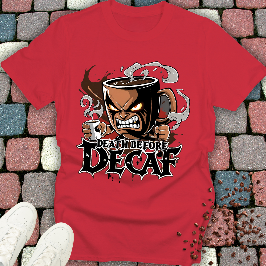 Death Before Decaf Coffee T-Shirt
