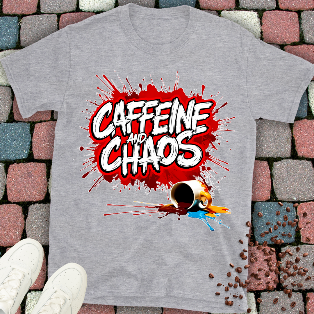 Caffeine and Chaos Unisex T-Shirt
